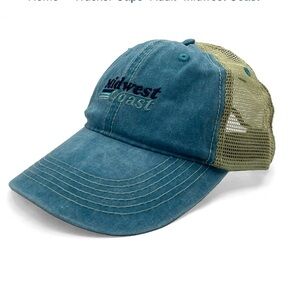 NWT Midwest Coast Trucker Cap Blue Stone Washed